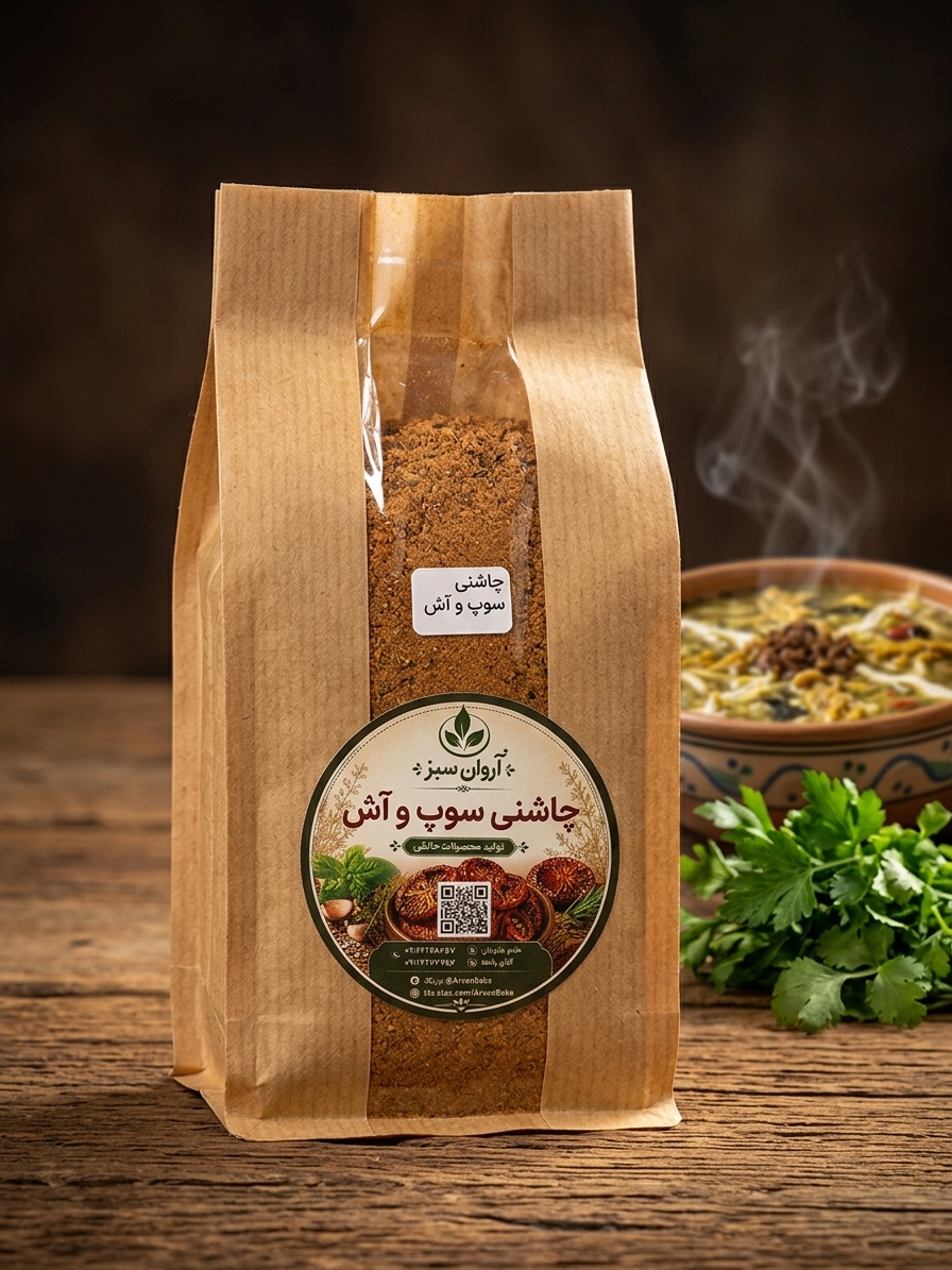 چاشنی سوپ و آش آروان سبز